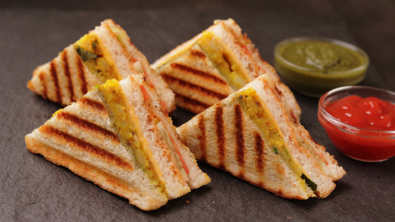 veg masala toast sandwich